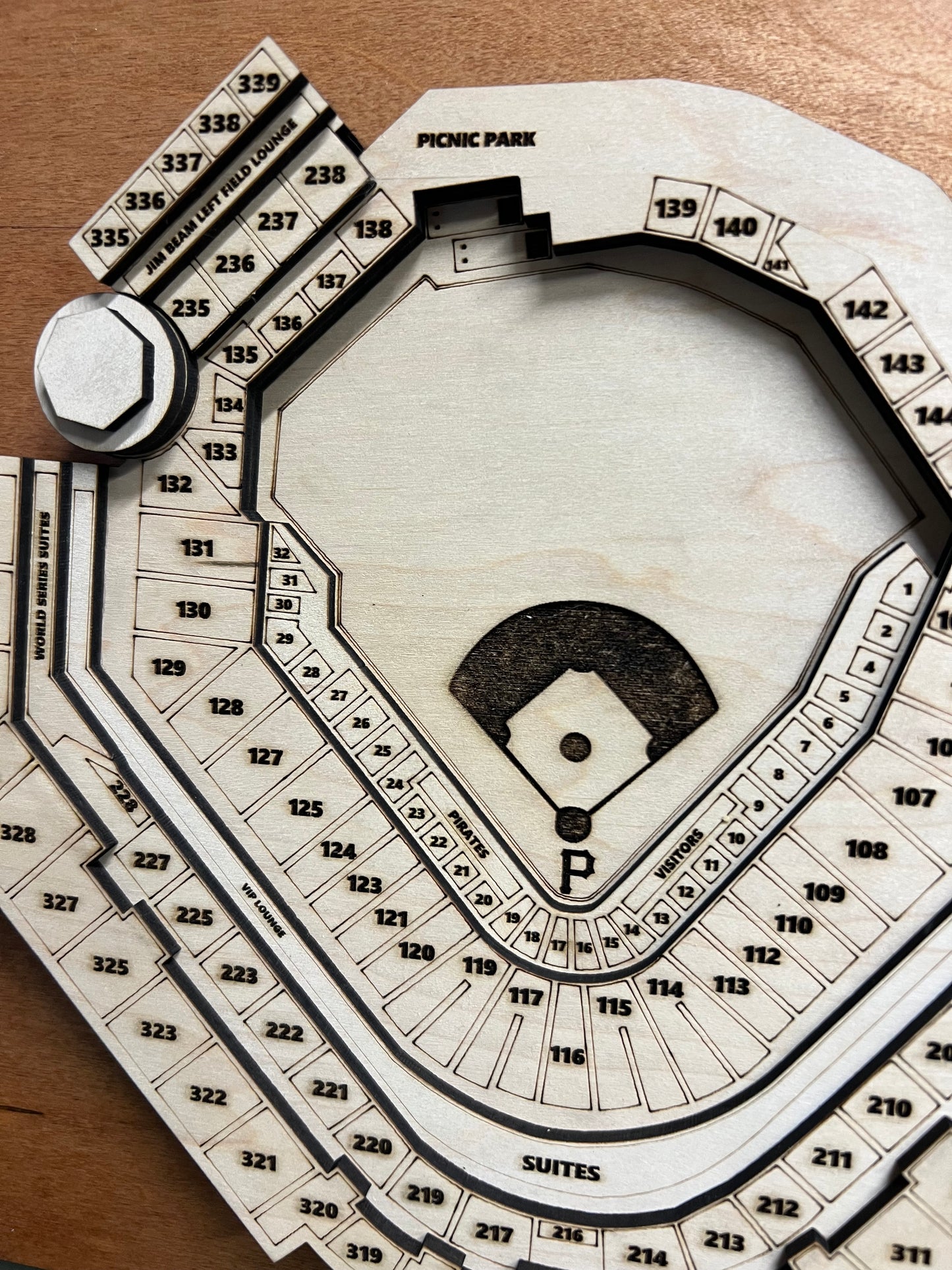 PNC Park/Pittsburgh Pirates 3D Display Art