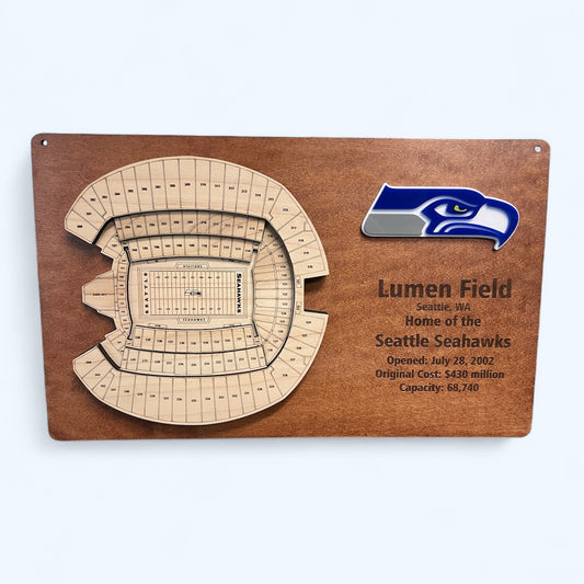 Lumen Field/Seattle Seahawks 3D Display Art