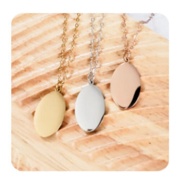 Personalized Oval Pendant Necklace