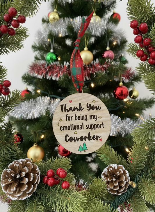 Emotional Support Coworker Ornament