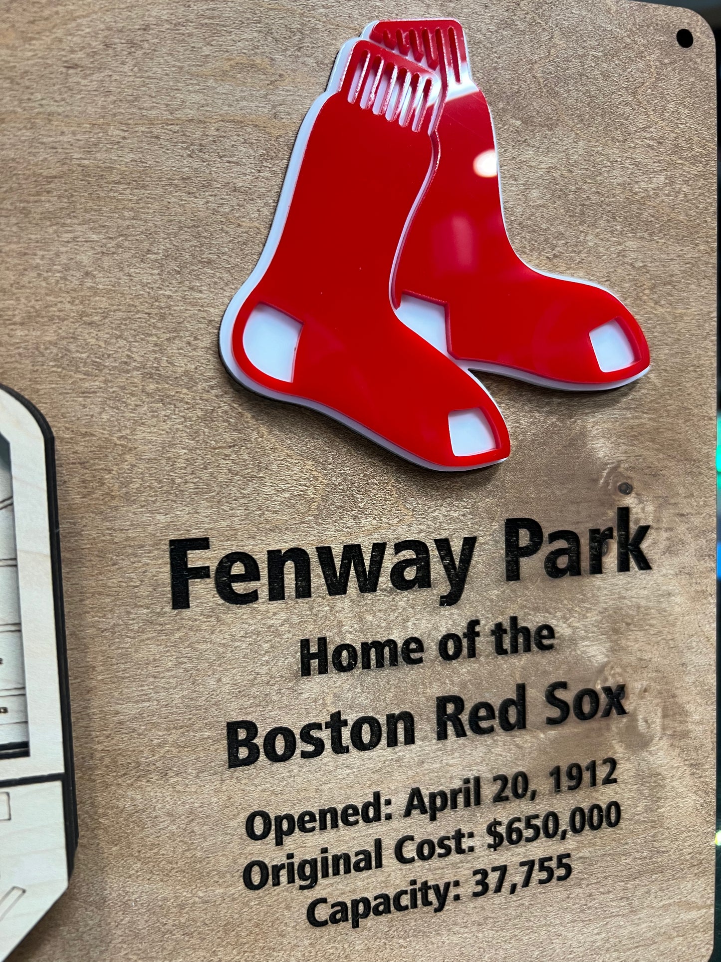 Fenway Park/Boston Red Sox Layered Wooden Display 3D Art