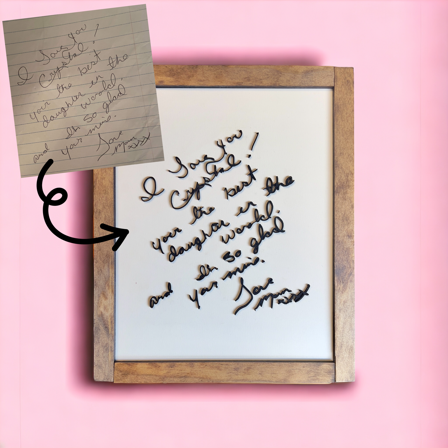 Hand Writing Keepsake