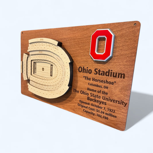 Ohio Stadium/Buckeyes Football Stadium 3D Display Art