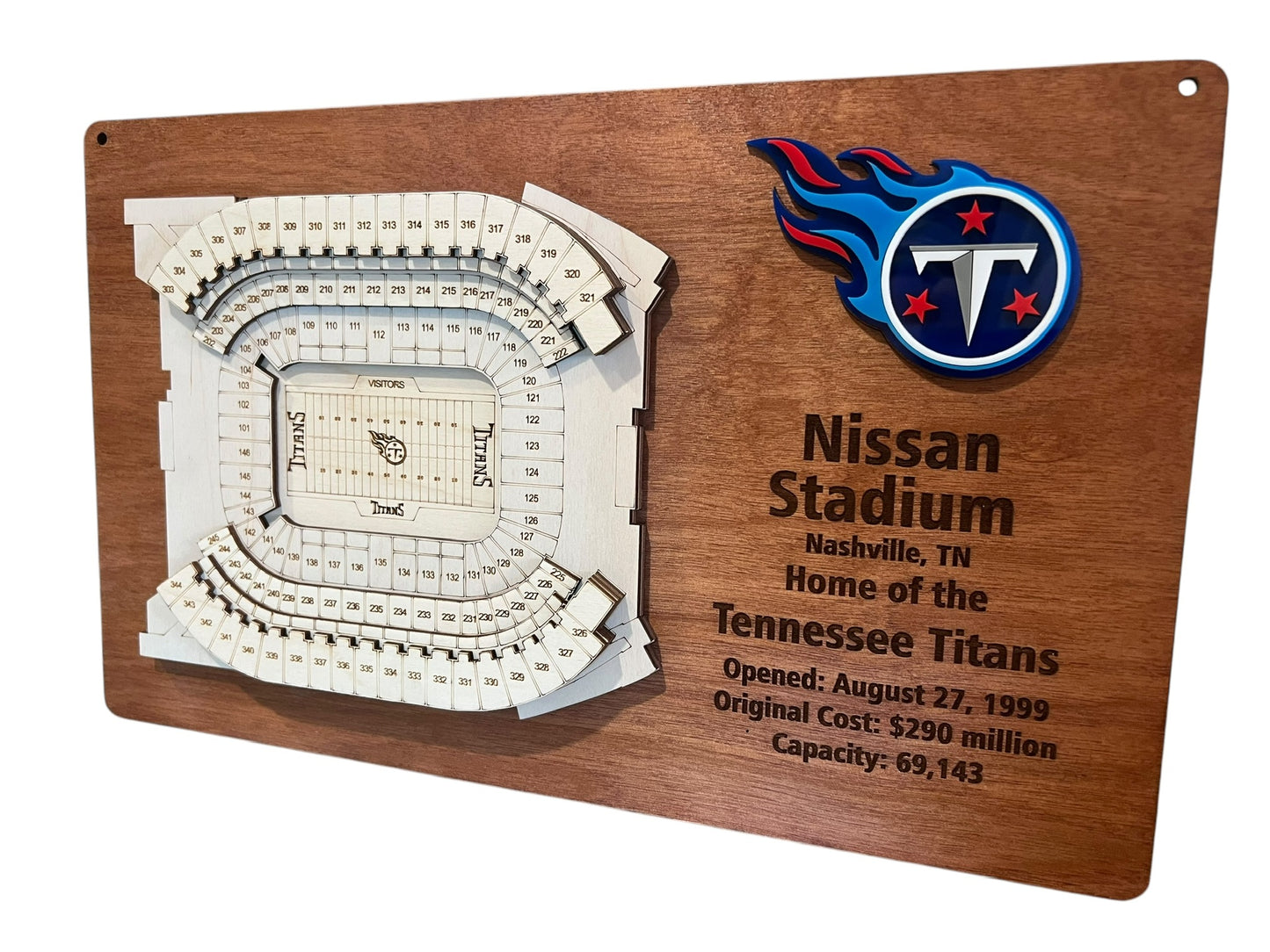 Nissan Stadium, Tennessee Titans  Football Stadium 3D Display Art