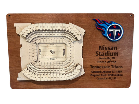 Nissan Stadium, Tennessee Titans  Football Stadium 3D Display Art