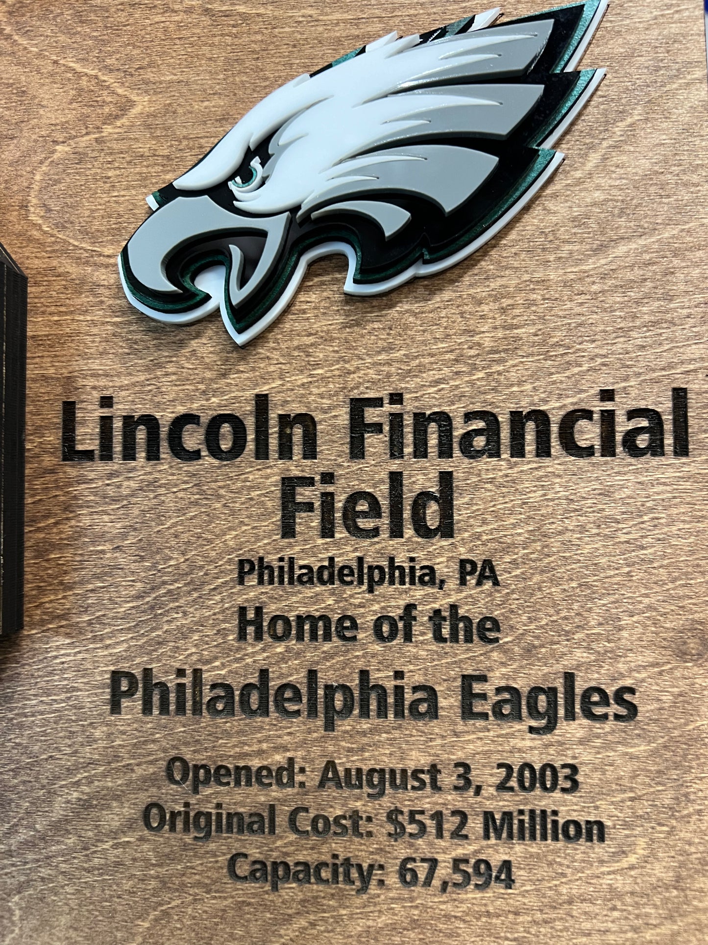 Lincoln Financial Field/Philadelphia Eagles 3D Display Art