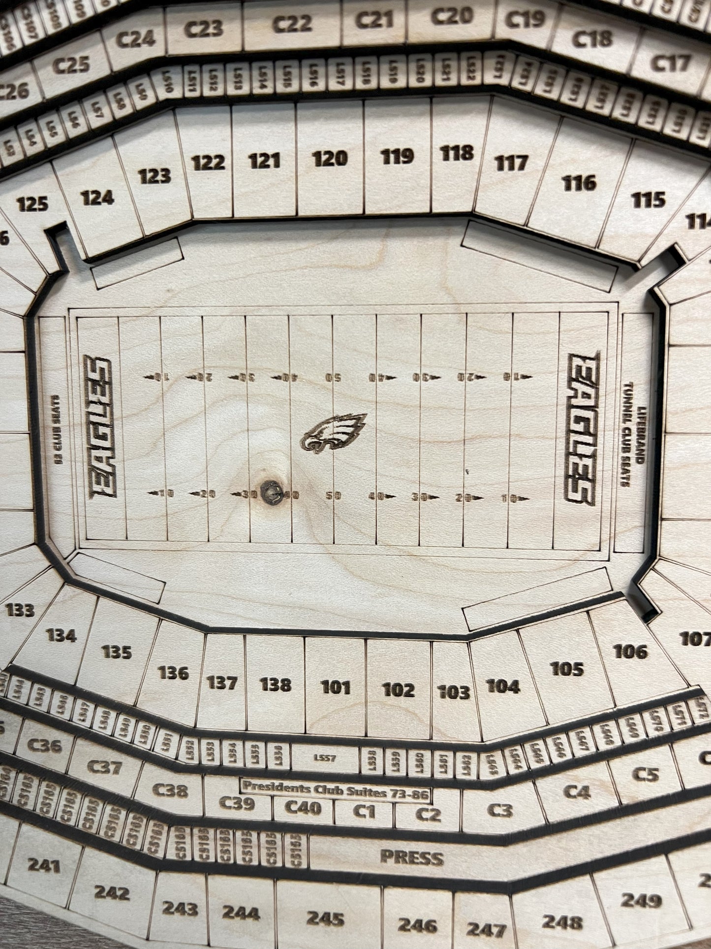 Lincoln Financial Field/Philadelphia Eagles 3D Display Art