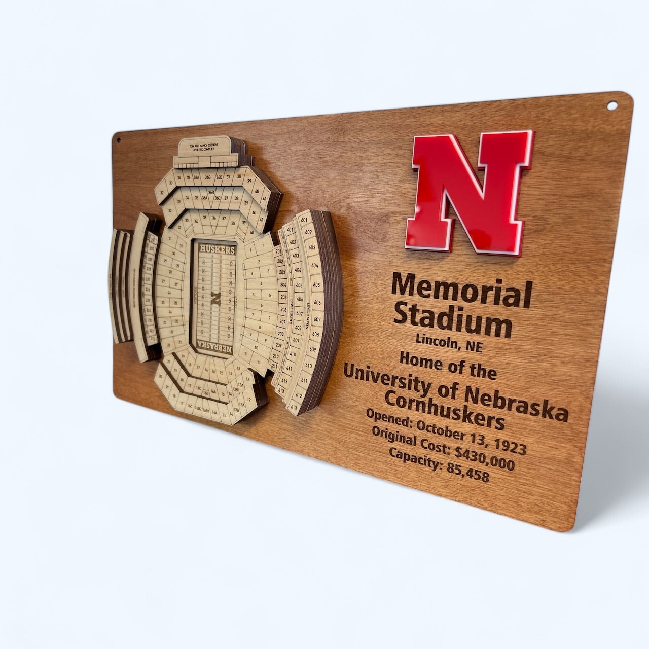 Memorial Stadium Nebraska Cornhuskers Football Stadium 3D Display Art