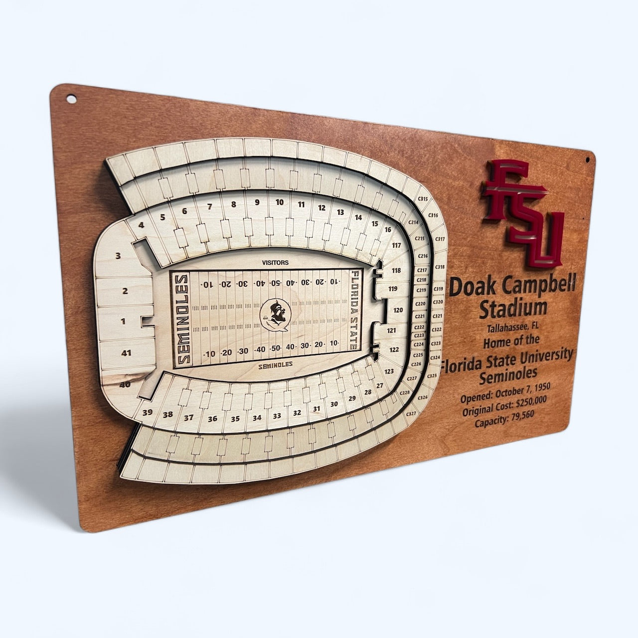 Doak Campbell Stadium, University Seminoles Football Stadium 3D Display Art