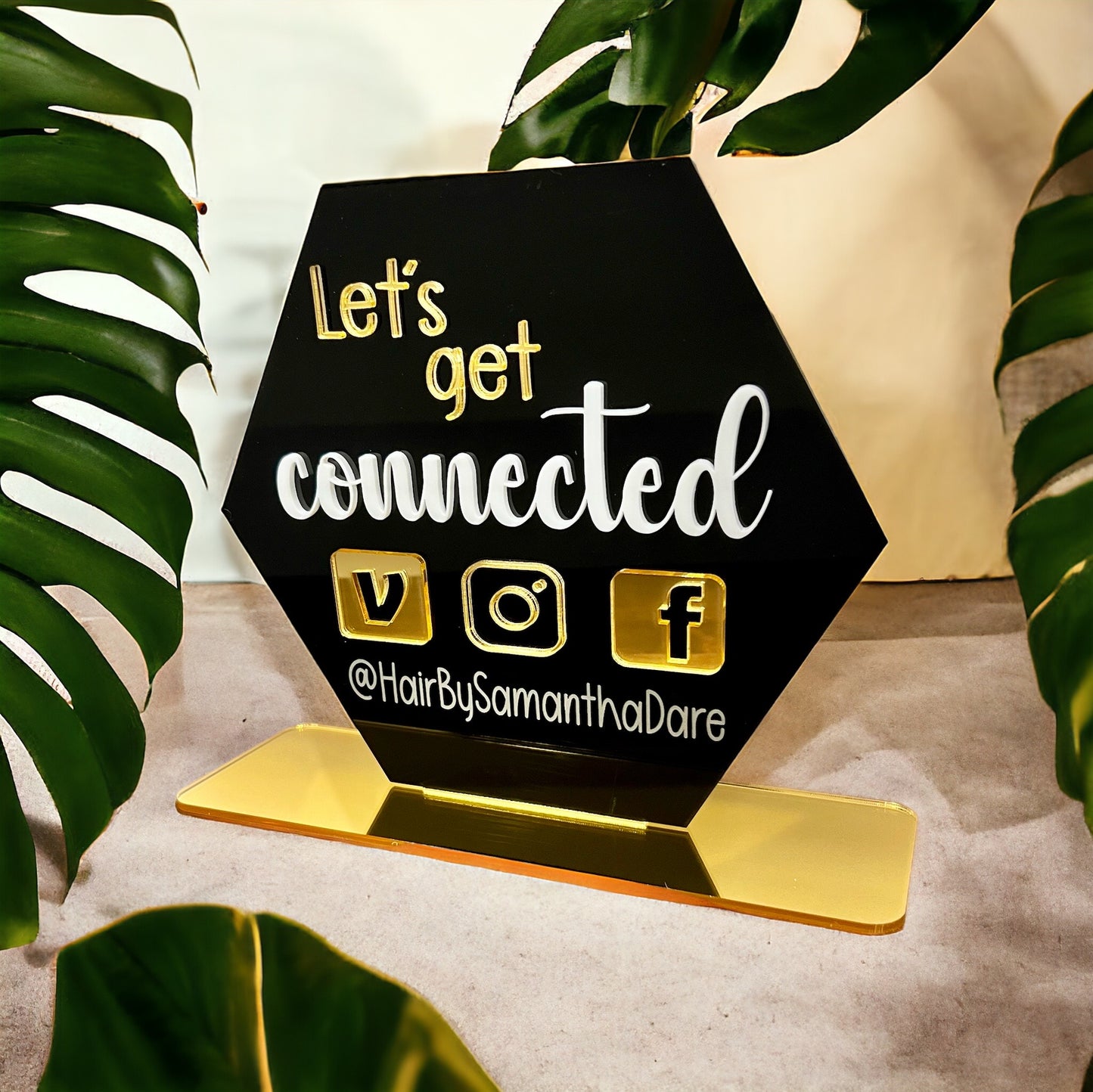 Custom QR Code Social Media Sign, Pop Up Sign, Let's Connect, Business Sign, Market Sign, Payment Sign