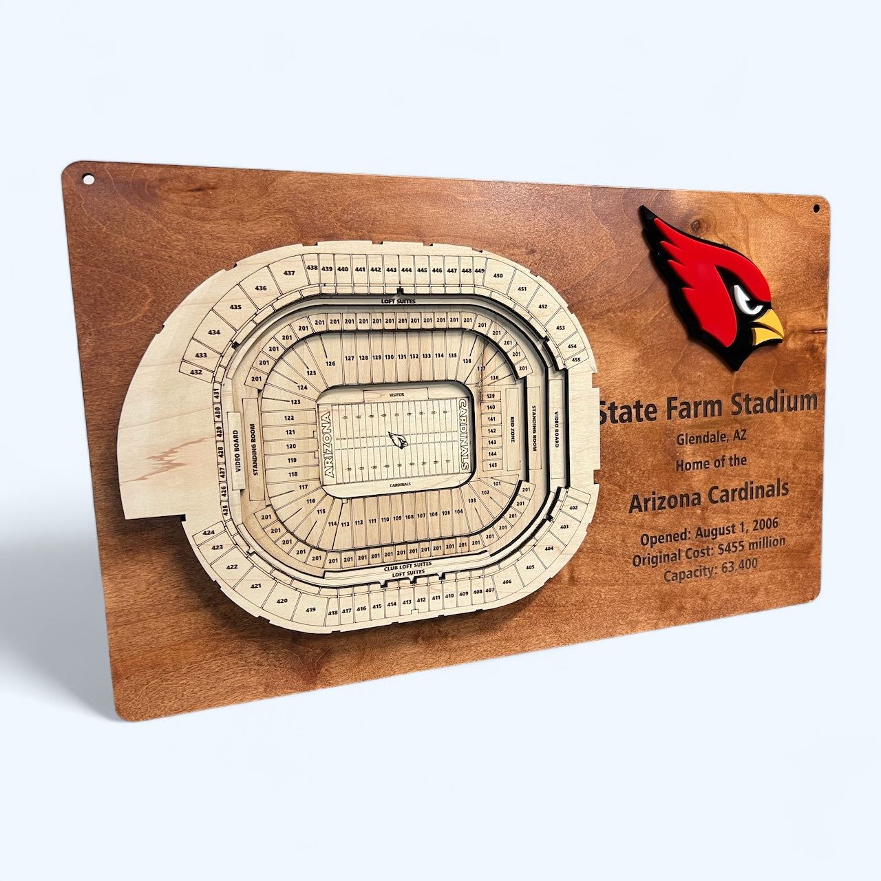 State Farm Stadium/Arizona Cardinals 3D Display Art