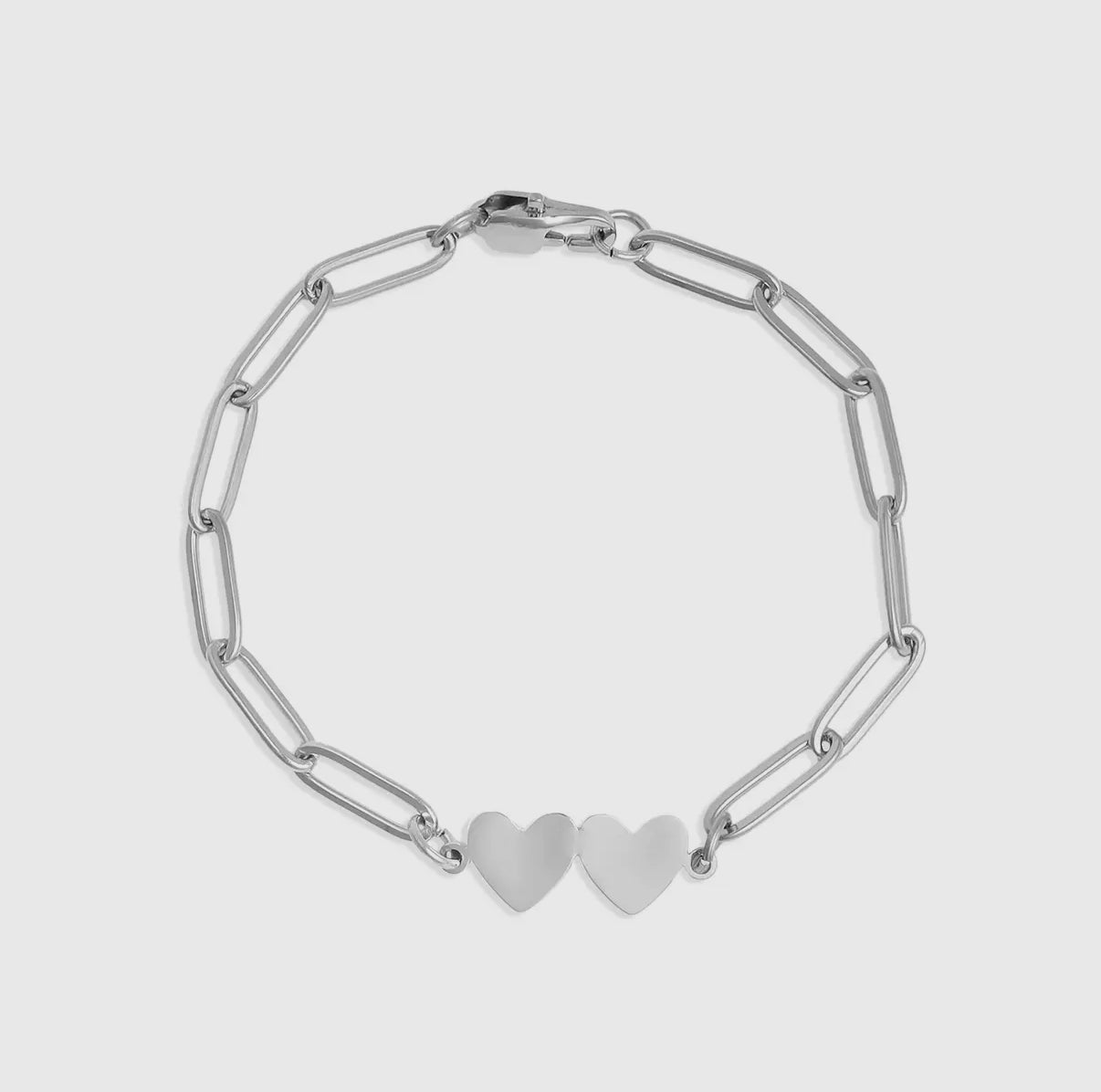 Personalized TWO(2) Heart Bracelet