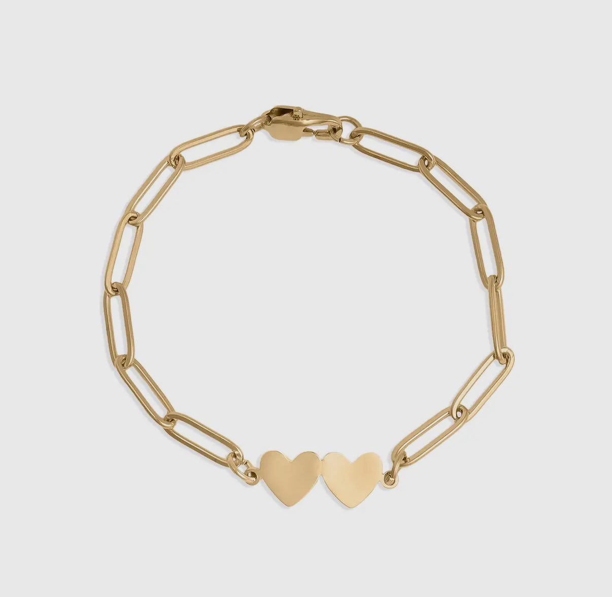 Personalized TWO(2) Heart Bracelet