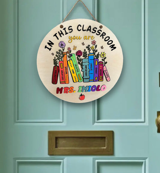 Teacher Door Sign “In This Class..”