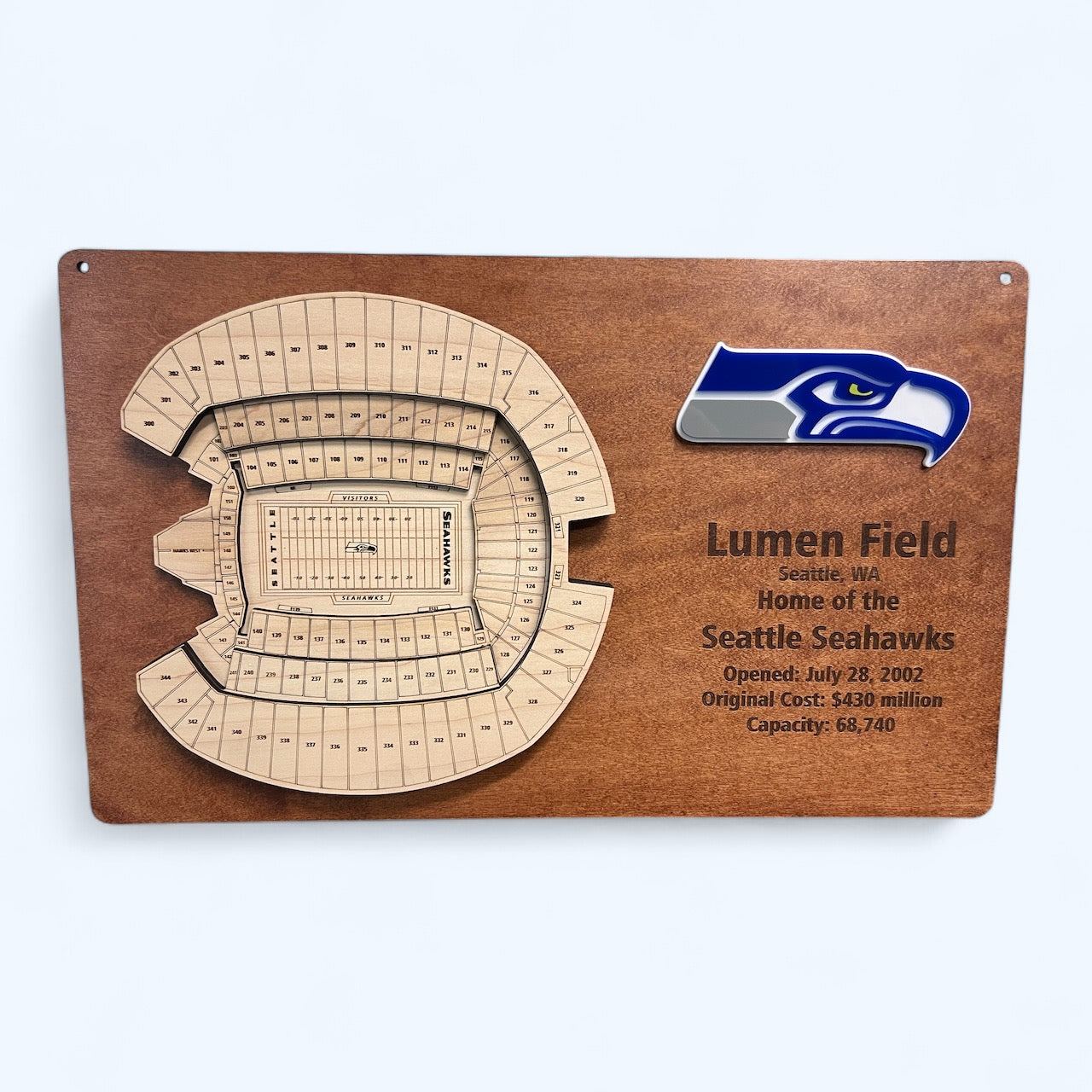 Lumen Field/Seattle Seahawks 3D Display Art