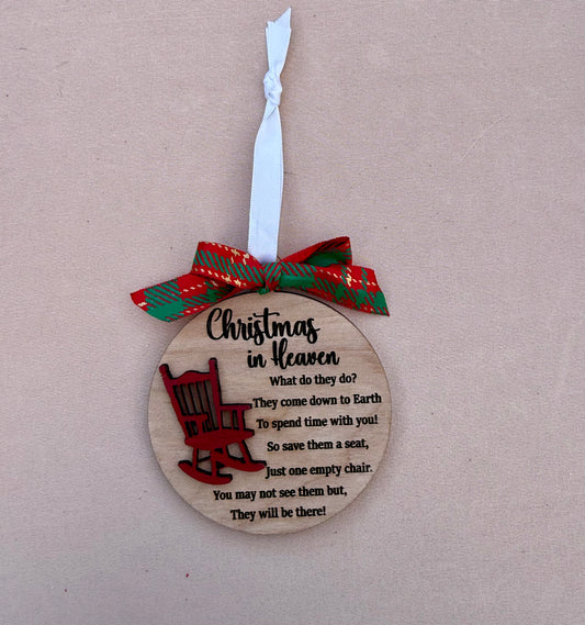 Christmas in Heaven Memorial Ornament Gift