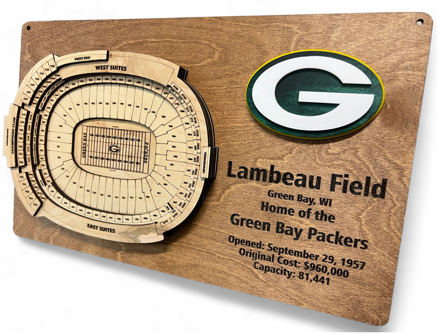 Lambeau Field/Greenbay Packers 3D Display Art