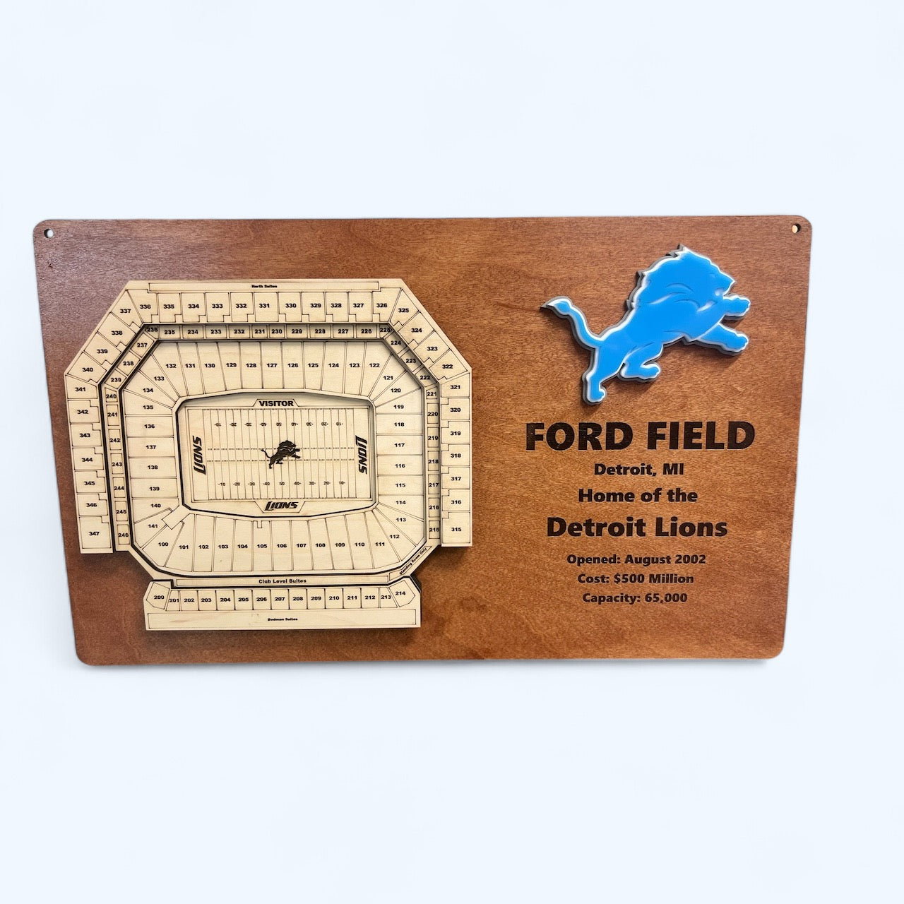 Ford Field/Detroit Lions 3D Display Art