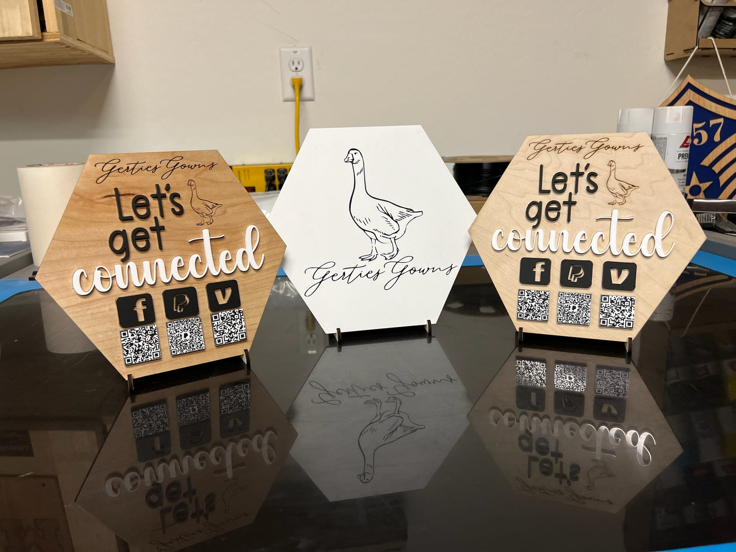 Custom QR Code Social Media Sign, Pop Up Sign, Let's Connect, Business Sign, Market Sign, Payment Sign