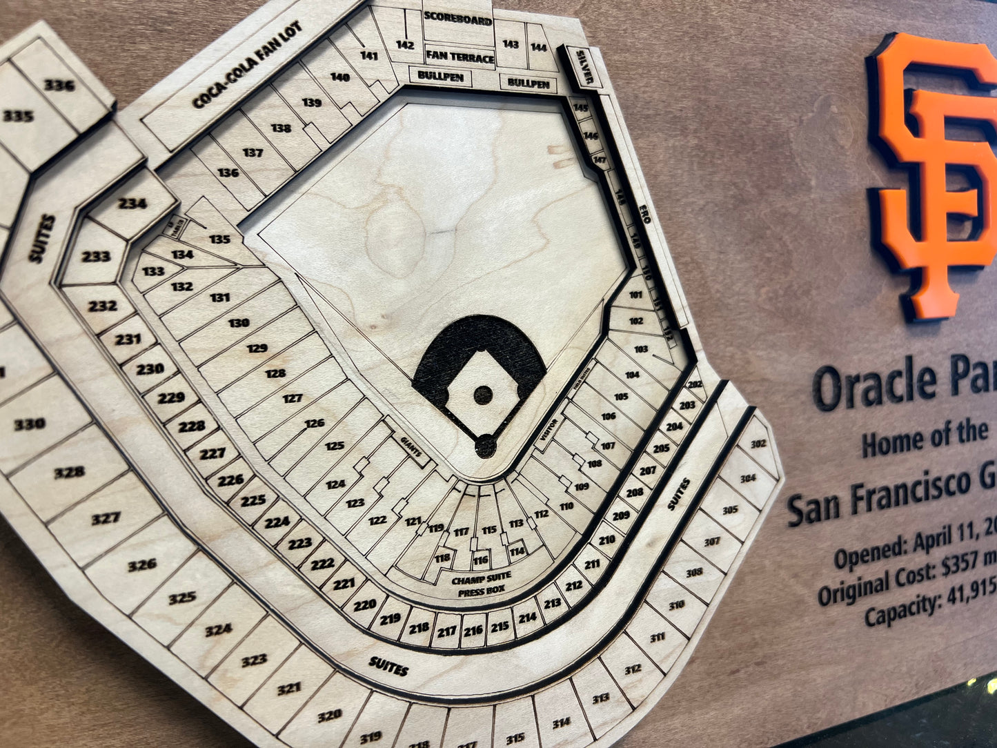 Oracle Park/San Francisco Giants 3D Display Art