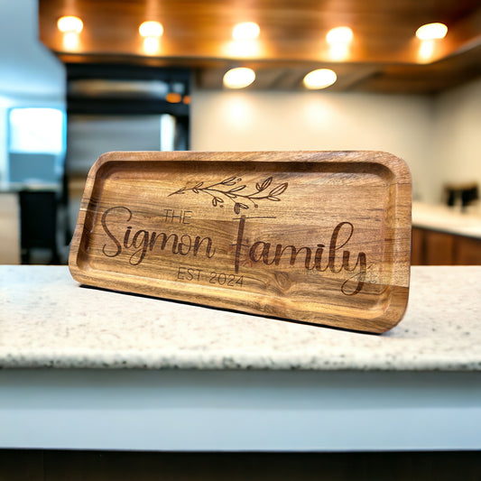 Personalized Engraved Serving tray