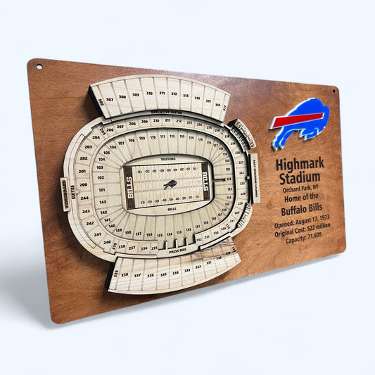 Buffalo Bills/Highmark Stadium Layered 3D Display Art