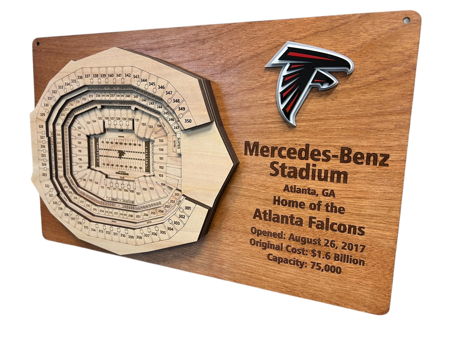 Mercedes Benz Stadium/Atlanta Falcons 3D Display Art