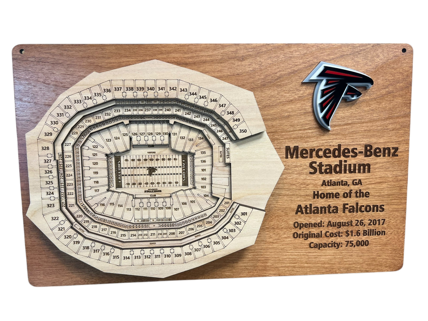 Mercedes Benz Stadium/Atlanta Falcons 3D Display Art