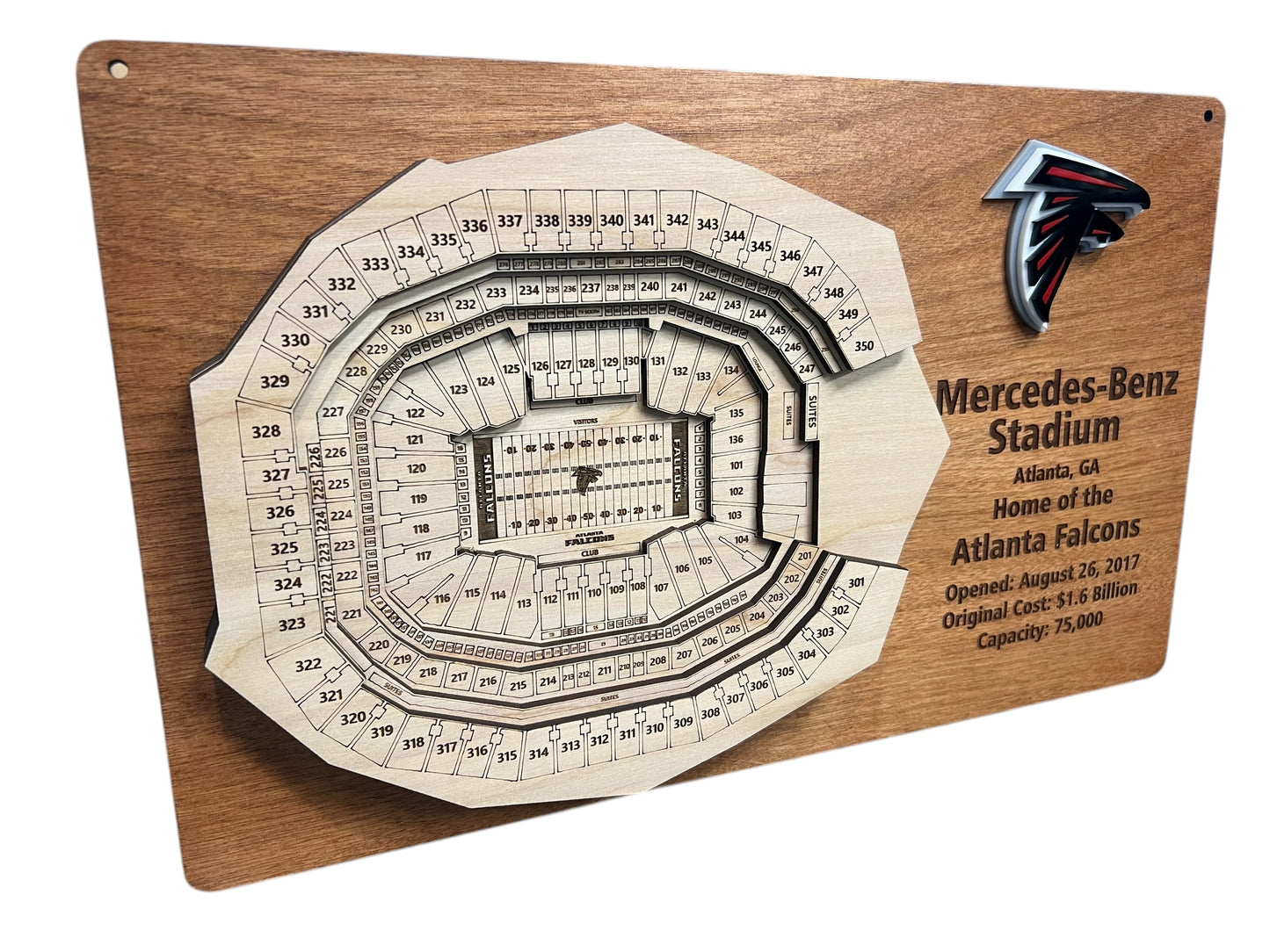 Mercedes Benz Stadium/Atlanta Falcons 3D Display Art