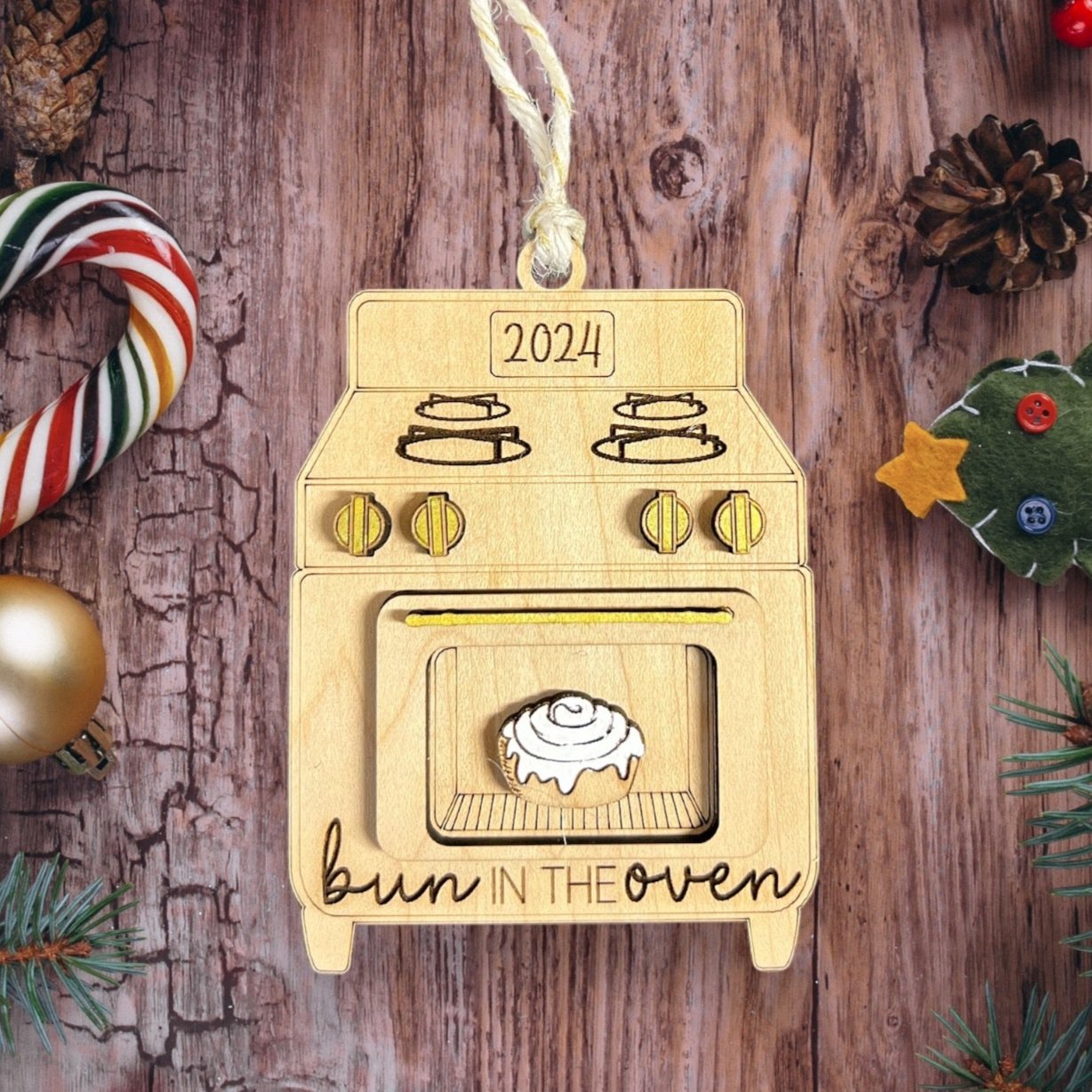 Bun in the oven personalized ornament