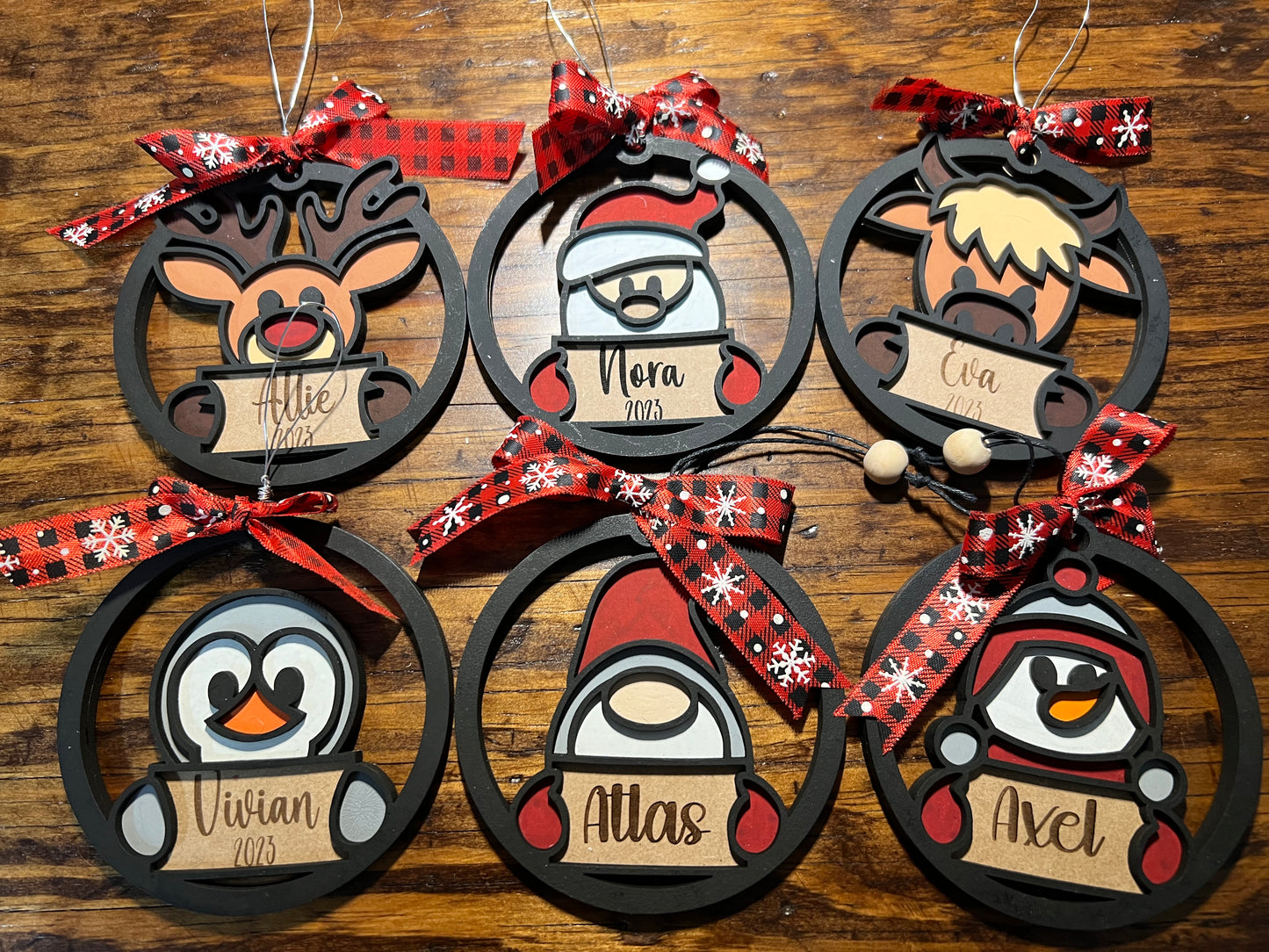 Personalized Holiday Charm Ornament Collection