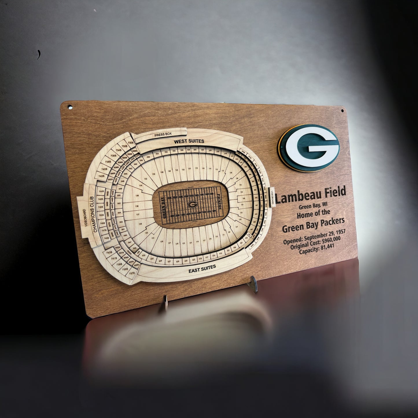 Lambeau Field/Greenbay Packers 3D Display Art