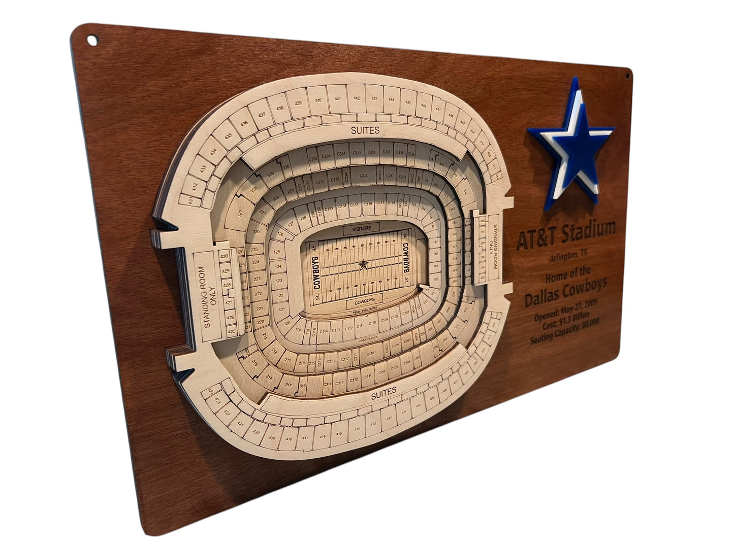 Dallas Stadium/Cowboy Stadium 3D Display Art