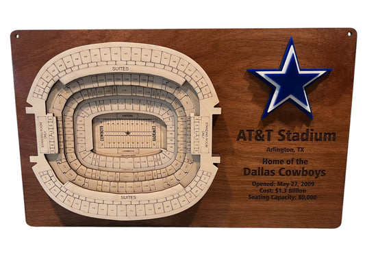 Dallas Stadium/Cowboy Stadium 3D Display Art