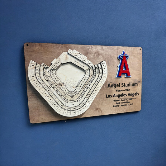 Los Angeles Angels Layered Angel Stadium Display - 3D Baseball Art for Ultimate Fan Decor, MLB Memorabilia, Man Cave Centerpiece