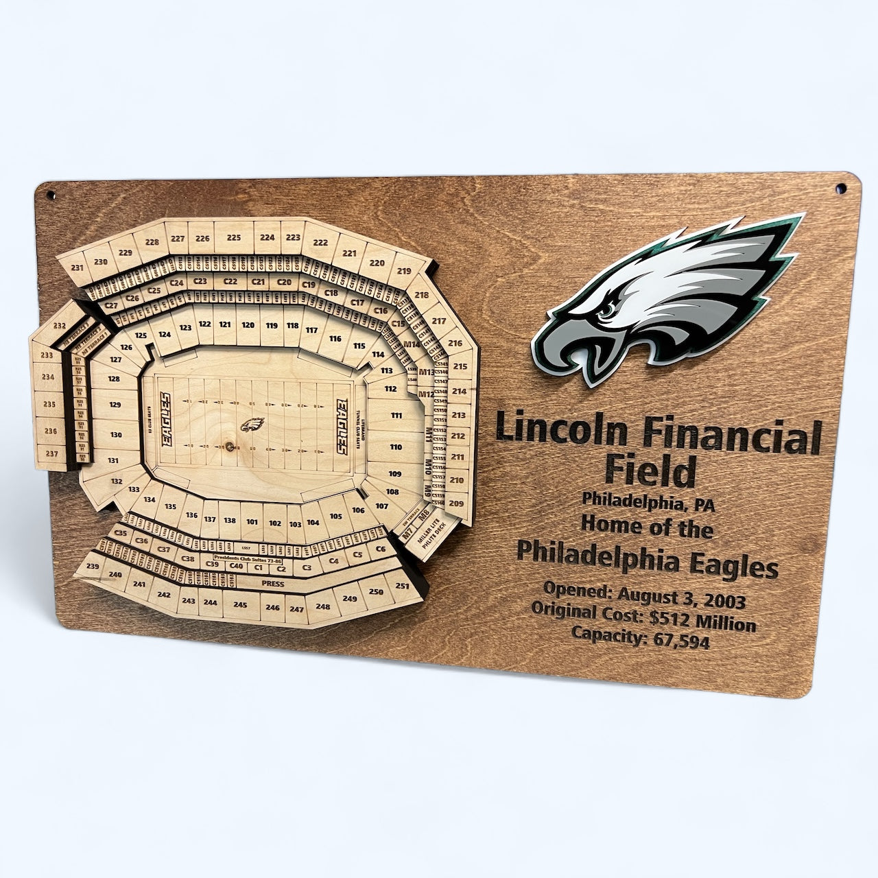 Lincoln Financial Field/Philadelphia Eagles 3D Display Art