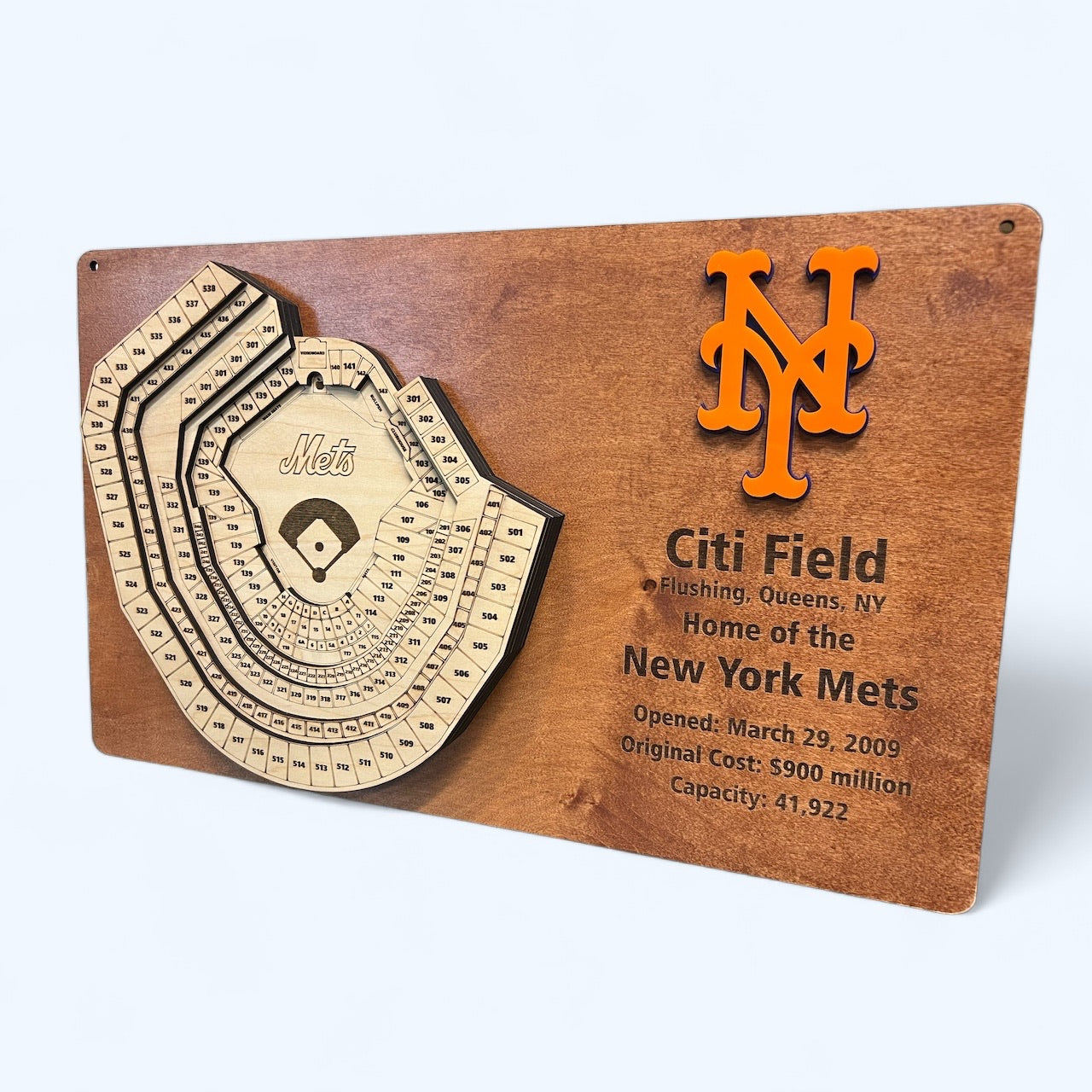 Shea Stadium Layered New York Mets Stadium Display - 3D Baseball Art for Ultimate Fan Decor, MLB Memorabilia, Man Cave Centerpiece