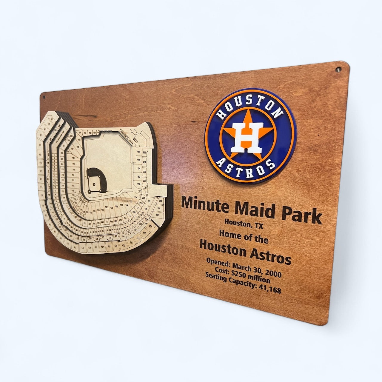 Minute Maid Park Stadium Layered Huston Astros Stadium Display - 3D Baseball Art for Ultimate Fan Decor, MLB Memorabilia, Man Cave Centerpiece