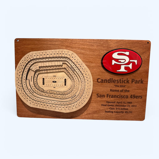 Candlestick Park/San Francisco 49ers Wooden Display