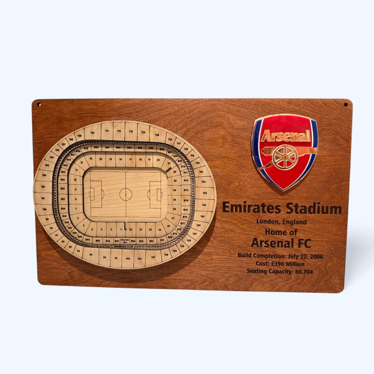 Emirates Stadium Arsenal Football Club 3D Display Art