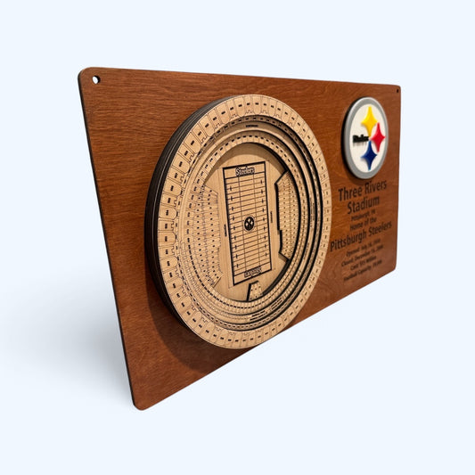 Three Rivers Stadium /Pittsburgh Steelers 3D Display Art